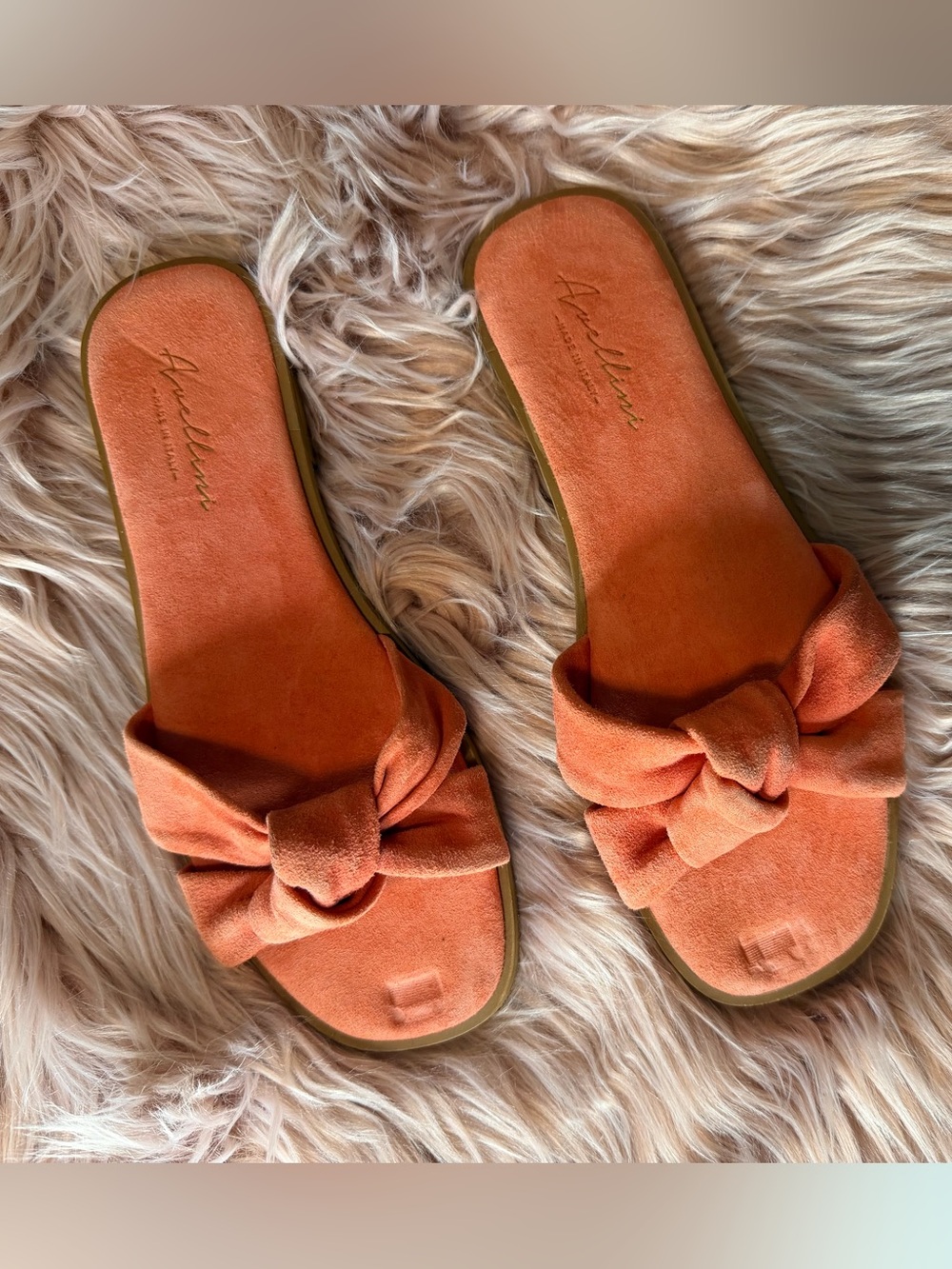 Avellini Suede Slide Sandals Size 38,5 US 7,5